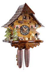 Chalet style 8-day Black Forest cuckoo clock with moving wood-chopper 35 cm by Engstler