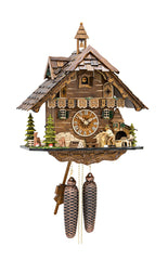 Chalet style 8-day Black Forest cuckoo clock with moving wood-chopper 42 cm by Engstler