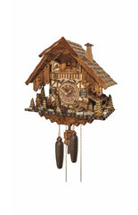 Chalet style 8-day Black Forest cuckoo clock with moving bear 42 cm by Engstler