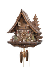 Chalet style 8-day Black Forest cuckoo clock with moving wood-chopper 44 cm by Engstler