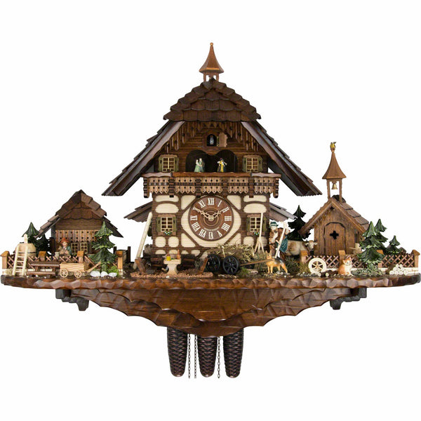Chalet 8-day Goat Peter's Farm cuckoo clock with music 55cm by August Schwer