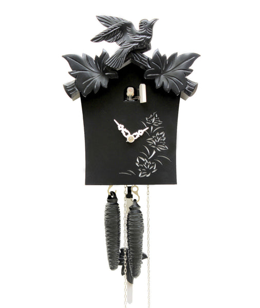 Cuckoo Clock - 'Traditional' Modern Art Style Cuckoo Clock 1 day movement (Black) by Rombach & Haas - Cuckoo Collections