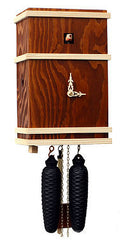  Cuckoo Clock - 'Modern Angular' Modern Art Style Cuckoo Clock 8 day movement (Dark Brown) by Rombach & Haas - Cuckoo Collections