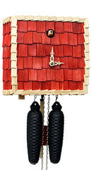  Cuckoo Clock - 'Cube' Modern Art Style Cuckoo Clock 8 day movement (Red) by Rombach & Haas - Cuckoo Collections