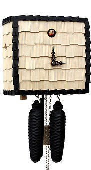  Cuckoo Clock - 'Cube' Modern Art Style Cuckoo Clock 8 day movement (Natural & Black) by Rombach & Haas - Cuckoo Collections