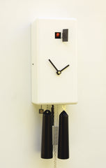  Cuckoo Clock - 'Classic Angular' Modern Art Style Cuckoo Clock 8 day movement (White) by Rombach & Haas - Cuckoo Collections