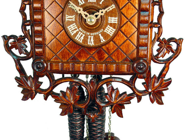  Cuckoo Clock - Antique carved 1-day 1885 train station cuckoo clock 30cm by August Schwer - Cuckoo Collections