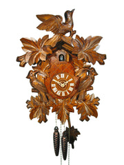  Cuckoo Clock - Carved 1-day 3 birds style cuckoo clock 39cm by August Schwer - Cuckoo Collections