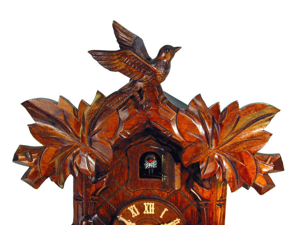  Cuckoo Clock - Carved 1-day 3 sparrow cuckoo clock 26cm by August Schwer - Cuckoo Collections
