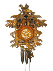  Cuckoo Clock - Carved 1-day Fir Trees & Birds cuckoo clock 29cm by August Schwer - Cuckoo Collections