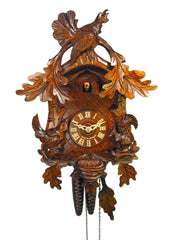  Cuckoo Clock - Carved 1-day 'Mountain Cock' cuckoo clock 36cm by August Schwer - Cuckoo Collections
