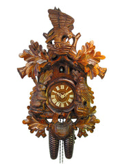  Cuckoo Clock - Carved 8-day Eagle's Nest cuckoo clock 47cm by August Schwer - Cuckoo Collections
