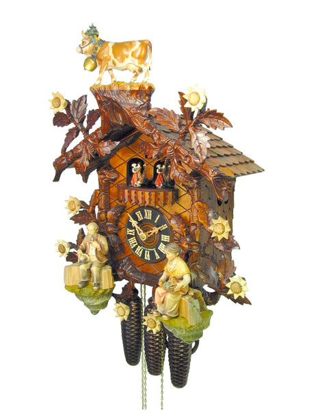  Cuckoo Clock - Carved 8-day musical 'End of Summer' cuckoo clock 49cm by August Schwer - Cuckoo Collections