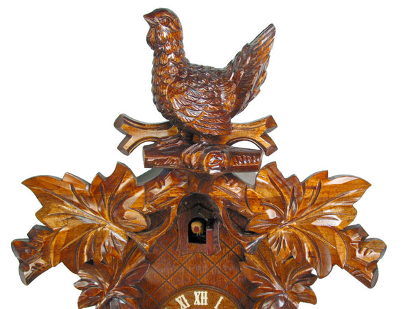  Cuckoo Clock - Carved 8-day cuckoo clock with Grouse 47cm by August Schwer - Cuckoo Collections