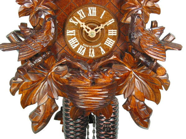  Cuckoo Clock - Carved 8-day cuckoo clock with Grouse 47cm by August Schwer - Cuckoo Collections