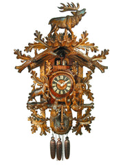  Cuckoo Clock - Carved 8-day Large Hunter style cuckoo clock with music 89cm by August Schwer - Cuckoo Collections