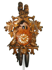  Cuckoo Clock - Carved 8-day Owl cuckoo clock 41cm by August Schwer - Cuckoo Collections