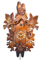  Cuckoo Clock - Carved 8-day Owl cuckoo clock 54cm by August Schwer - Cuckoo Collections