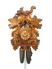  Cuckoo Clock - Carved 8-day Squirrel cuckoo clock 37cm by August Schwer - Cuckoo Collections