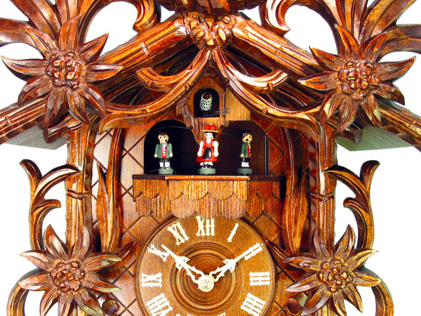  Cuckoo Clock - Carved 8-day Vines & Ibex cuckoo clock 57cm with music by August Schwer - Cuckoo Collections
