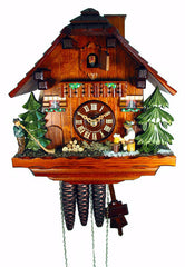  Cuckoo Clock - Chalet 1-day Alphorn Player cuckoo clock with music 28cm by August Schwer - Cuckoo Collections