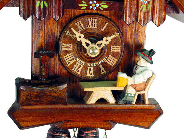  Cuckoo Clock - Chalet 1-day Beer drinker cuckoo clock 20cm by August Schwer - Cuckoo Collections