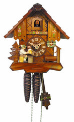  Cuckoo Clock - Chalet 1-day Beer drinker cuckoo clock 20cm by August Schwer - Cuckoo Collections