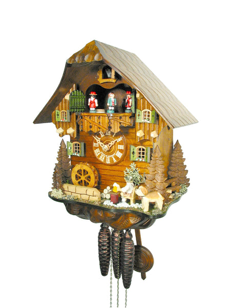  Cuckoo Clock - Chalet 1-day Beer drinker cuckoo clock with music 31cm by August Schwer - Cuckoo Collections
