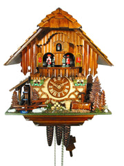  Cuckoo Clock - Chalet 1-day Black Forest Mill cuckoo clock with music 33cm by August Schwer - Cuckoo Collections