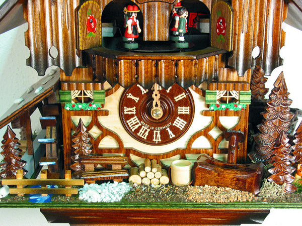 Cuckoo Clock - Chalet 1-day Black Forest Mill cuckoo clock with music 33cm by August Schwer - Cuckoo Collections