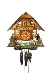  Cuckoo Clock - Chalet 1-day Black Forest moving Wood Chopper cuckoo clock 25cm by August Schwer - Cuckoo Collections