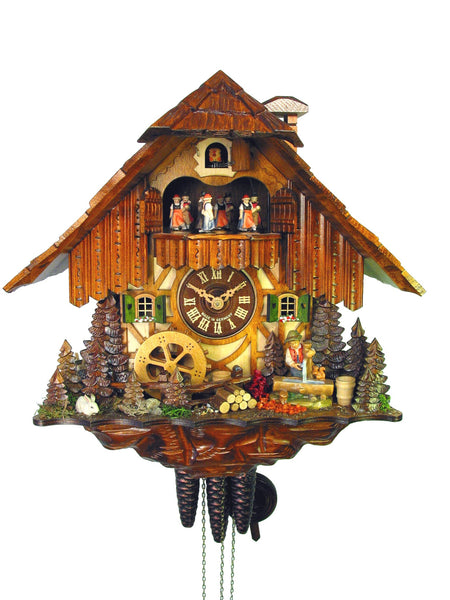 Cuckoo Clock - Chalet 1-day Boy Fetching Water cuckoo clock with music 35cm by August Schwer - Cuckoo Collections