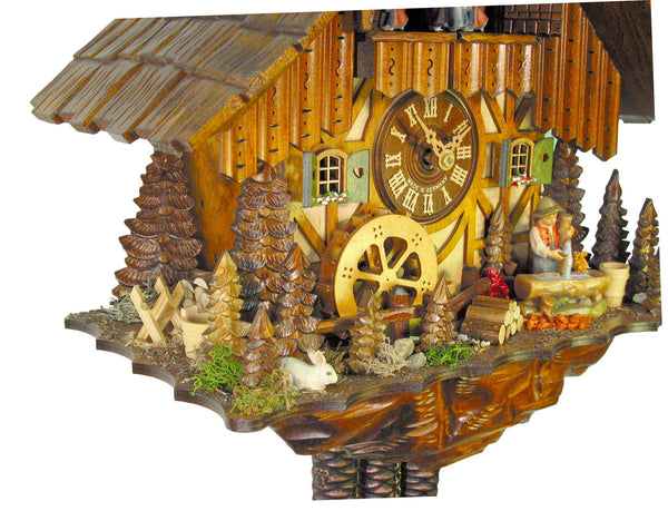  Cuckoo Clock - Chalet 1-day Boy Fetching Water cuckoo clock with music 35cm by August Schwer - Cuckoo Collections