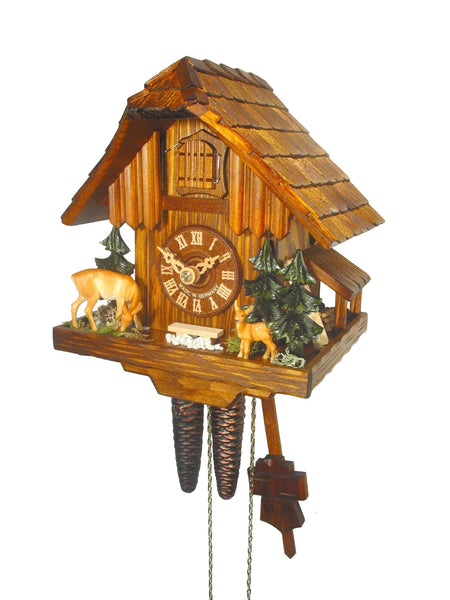  Cuckoo Clock - Chalet 1-day Forest Cabin with Deer cuckoo clock 21cm by August Schwer - Cuckoo Collections