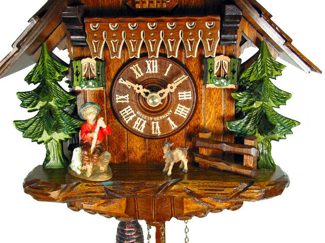 Goatse Clock Chalet 1-day Goat herd cuckoo clock 25cm by August Schwer - Cuckoo ...