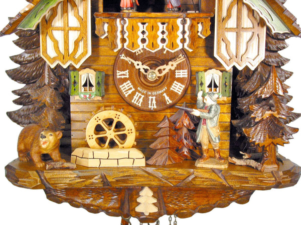  Cuckoo Clock - Chalet 1-day Hunter Heinrich cuckoo clock with music 35cm by August Schwer - Cuckoo Collections