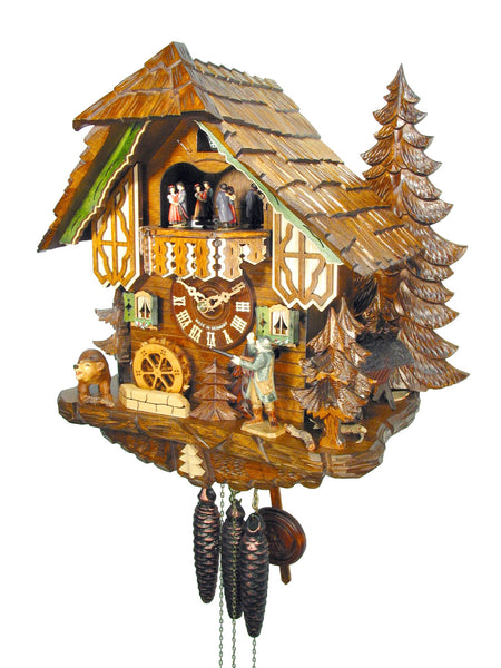  Cuckoo Clock - Chalet 1-day Hunter Heinrich cuckoo clock with music 35cm by August Schwer - Cuckoo Collections