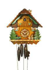  Cuckoo Clock - Chalet 1-day Rabbit & Groundhog cuckoo clock with music 26cm by August Schwer - Cuckoo Collections