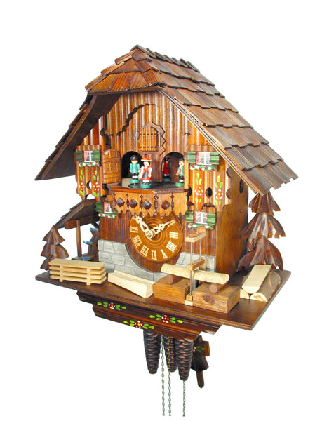  Cuckoo Clock - Chalet 1-day Sawmill cuckoo clock with music 34cm by August Schwer - Cuckoo Collections