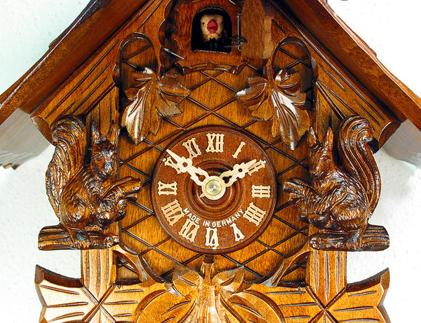  Cuckoo Clock - Chalet 1-day Squirrel cuckoo clock 24cm by August Schwer - Cuckoo Collections