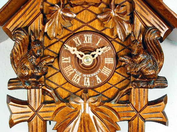  Cuckoo Clock - Chalet 1-day Squirrel cuckoo clock 24cm by August Schwer - Cuckoo Collections