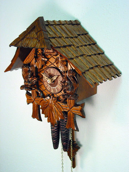  Cuckoo Clock - Chalet 1-day Squirrel cuckoo clock 24cm by August Schwer - Cuckoo Collections