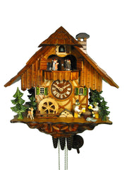  Cuckoo Clock - Chalet 1-day Two Beer-drinkers cuckoo clock with music 34cm by August Schwer - Cuckoo Collections