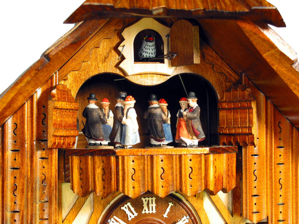  Cuckoo Clock - Chalet 1-day Two Beer-drinkers cuckoo clock with music 34cm by August Schwer - Cuckoo Collections