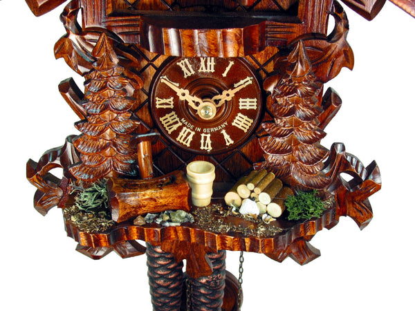  Cuckoo Clock - Chalet 1-day Wood Cabin cuckoo clock 25cm by August Schwer - Cuckoo Collections