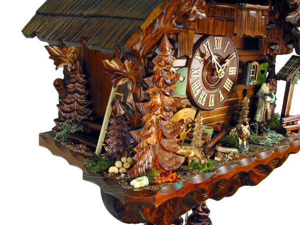  Cuckoo Clock - Chalet 8-day Bird Hunter cuckoo clock with music 41cm by August Schwer - Cuckoo Collections