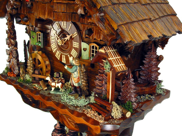  Cuckoo Clock - Chalet 8-day Bird Hunter cuckoo clock with music 41cm by August Schwer - Cuckoo Collections