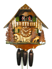  Cuckoo Clock - Chalet 8-day Black Forest Farm & Deer with music 35cm by August Schwer - Cuckoo Collections