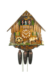  Cuckoo Clock - Chalet 8-day Black Forest Farmstead Cow with music 34cm by August Schwer - Cuckoo Collections