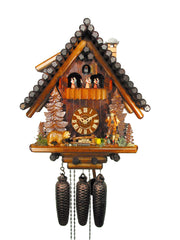  Cuckoo Clock - Chalet 8-day Block House cuckoo clock with music 38cm by August Schwer - Cuckoo Collections